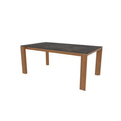Calligaris Duca Extendable Table With Ceramic Top And Metal Legs